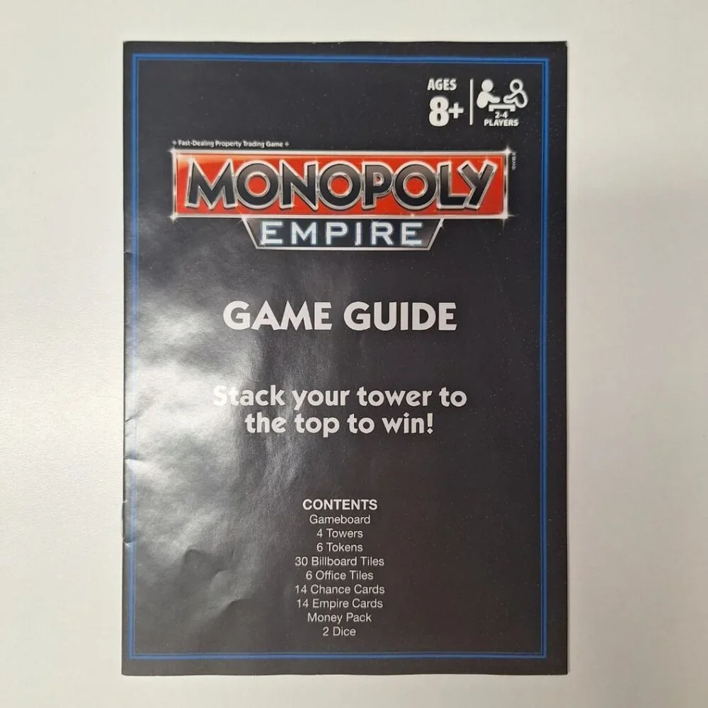 Monopoly Empire 2014 Replacement Pieces Cards Chance Instructions‎ Rules